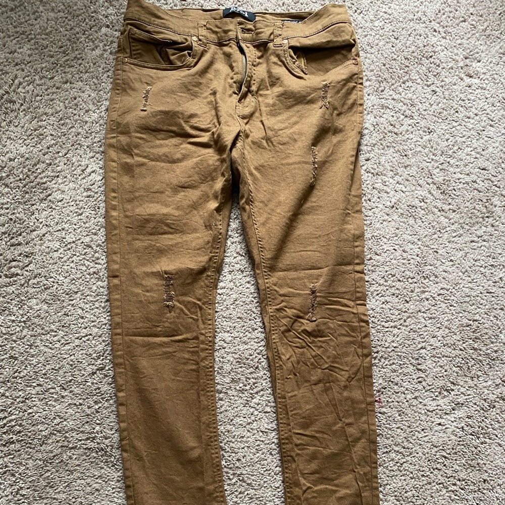 Men khaki jeans “Refuel”